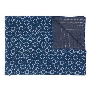 Taj Hotel Home Decor Kantha Cotton Throw | 1-Piece | Multicolor | 50"x70"